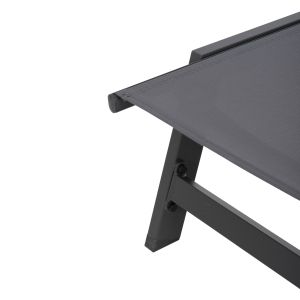 Алуминиев шезлонг Rabia Hm5982,03 цвят антрацит 191,5x55,5x89,5hcm