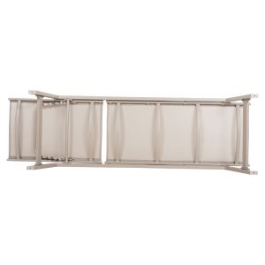 Алуминиев шезлонг Rabia Hm5982,04 цвят шампанско 191,5x55,5x89,5hcm