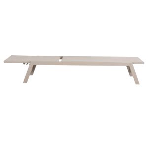 Алуминиев шезлонг Rabia Hm5982,04 цвят шампанско 191,5x55,5x89,5hcm