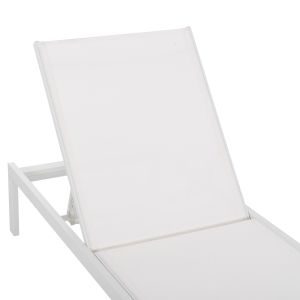 Алуминиев шезлонг Thatcher Hm5983,01 бял цвят 196,5x64,5x92hcm