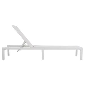 Алуминиев шезлонг Thatcher Hm5983,01 бял цвят 196,5x64,5x92hcm