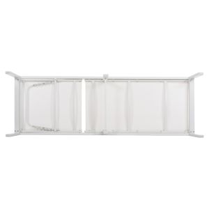Алуминиев шезлонг Thatcher Hm5983,01 бял цвят 196,5x64,5x92hcm