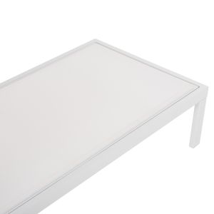 Алуминиев шезлонг Thatcher Hm5983,01 бял цвят 196,5x64,5x92hcm