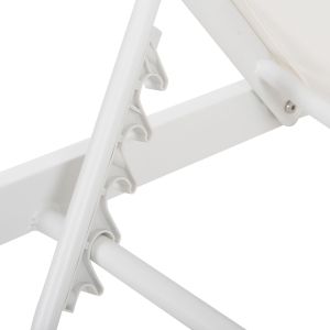 Алуминиев шезлонг Thatcher Hm5983,01 бял цвят 196,5x64,5x92hcm