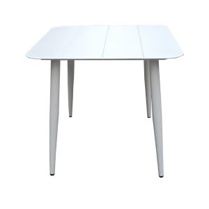 ALUMINUM TABLE VISTA IN WHITE 80X80X72CM