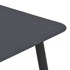 ALUMINUM TABLE VISTA IN BLACK COLOR 120X70X72CM