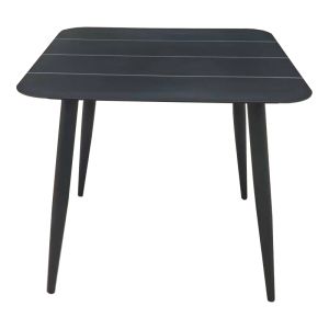 ALUMINUM TABLE VISTA IN BLACK COLOR 80X80X72CM