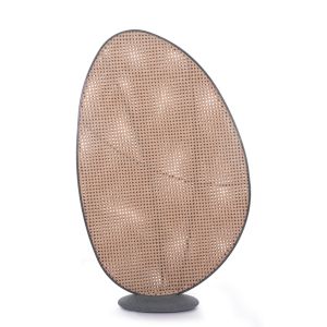 Aluminum partition Komorabi (s) Sm6181 with wicker frame, anthracite, beige, 108x33x169cm.
