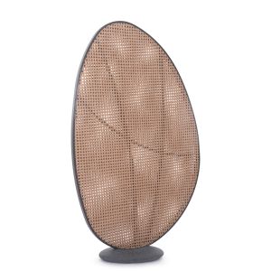 Aluminum partition Komorabi (s) Sm6181 with wicker frame, anthracite, beige, 108x33x169cm.