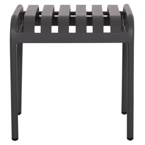 Алуминиева табуретка Rachel Hm6340.01 сив цвят 45x45x46всм.