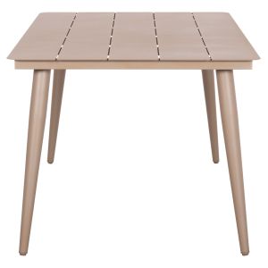 Aluminum rectangular dining table Higer Hm6291.04 cappuccino 160x90x78cm.