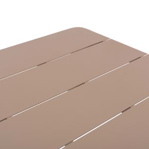 Aluminum rectangular dining table Higer Hm6291.04 cappuccino 160x90x78cm.