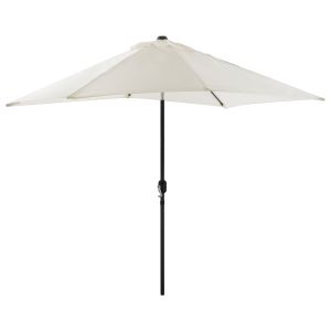 Aluminum umbrella Hm6029,10 rectangular adjustable beige gray 262x170x253cm