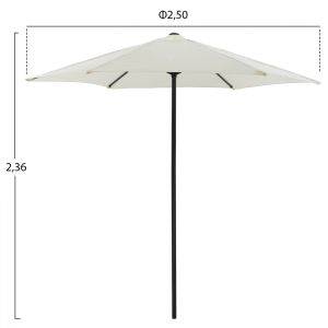 Алуминиева чадър Hm6030,02 бежов сив D250x236cm