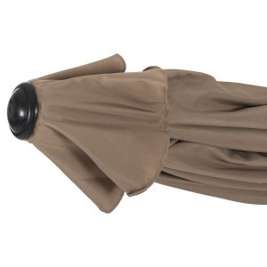Алуминиева чадър с 6 спици Kacen Hm6030,04 мока-антрацит D250x236hcm