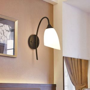 Аплик Berak Led метал в черно-бял цвят 10x10x17см
