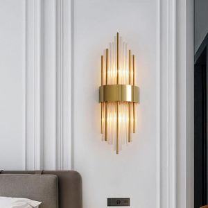 Аплик Fenzy E14 метал в златисто-бял цвят D20x60см