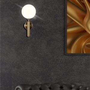 Аплик Genka G9 метална в златисто-бял цвят 15x23x34см