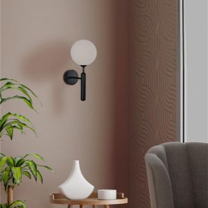 Аплик Genka G9 метална в черно-бял цвят 15x23x34см