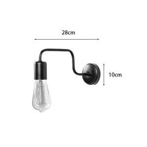 Аплик Kerquin Led метал в черен цвят 28x10x11см
