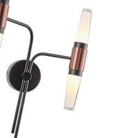 Аплик алуминиеви Led 2x6w 720lm 3000k 420x130mm черно-златисти Arte Illumina Velas