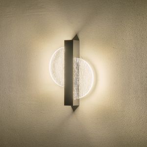 Аплик алуминиево-акрилна Led 6w 312lm 3000k 195x45x250mm черна Arte Illumina Erato