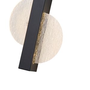 Аплик алуминиево-акрилна Led 6w 312lm 3000k 195x45x250mm черна Arte Illumina Erato