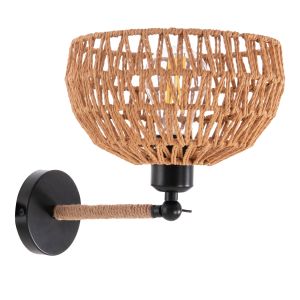 Wall lamp Glide Hm4475 metal base-hemp rope-[e27] 22x22x35-21hcm.