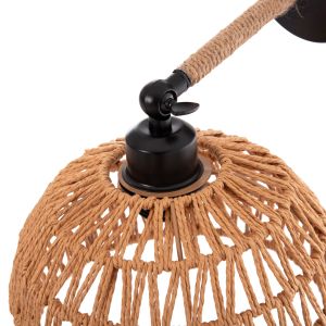 Wall lamp Glide Hm4475 metal base-hemp rope-[e27] 22x22x35-21hcm.
