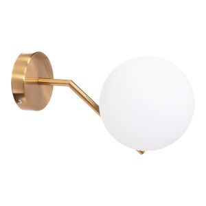 Wall lamp Homy2 Hm4471 metal base in gold-glass [e27] 14.5x28x21hcm.