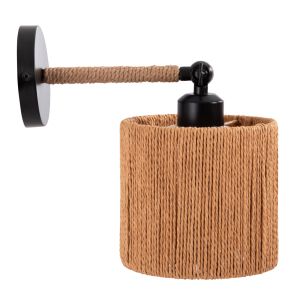 Wall lamp Lant Hm4476 metal base-hemp rope- [e27] 15x15x35-23hcm.