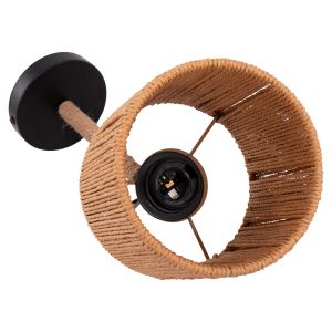 Wall lamp Lant Hm4476 metal base-hemp rope- [e27] 15x15x35-23hcm.