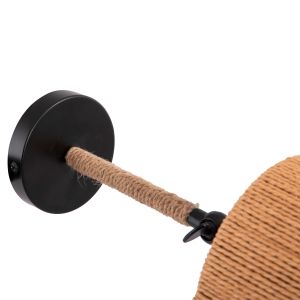 Wall lamp Lant Hm4476 metal base-hemp rope- [e27] 15x15x35-23hcm.