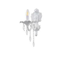 Аплик метал алуминиев кристал 1xe14 макх 8w 140x245x380мм бяла Arte Illumina Jewel