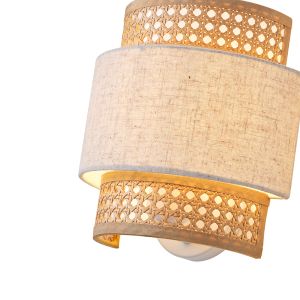 Аплик метал-плат 1xe27 Max 15w 240x230x140 мм кремава-бяла Arte Illumina Isla