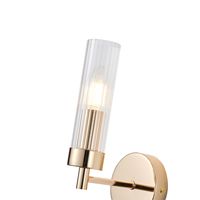 Аплик метал-стъкло 1xe14 μαχ 15w 155χ100χ245mm френско злато Arte Illumina Viny