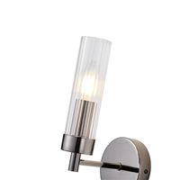 Аплик метал-стъкло 1xe14 μαχ 15w 155χ100χ245mm черно Arte Illumina Viny