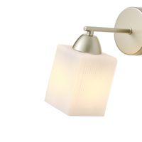 Аплик метал-стъкло с единична лампа 1χe27 Max 15w 180x100x210mm златисто шампанско Arte Illumina Madisson