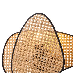 Аплик от ратан 1xe27 Max15w 430χ300mm кафяво-черно Arte Illumina Kai