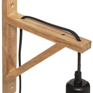 Wall lamp with wooden stand E27 19x3x22.5cm