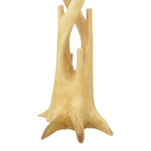 Gantou coat hanger, Suar wood, natural color, 40x40x200 cm