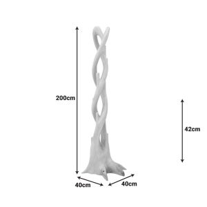 Gantou coat hanger, Suar wood, natural color, 40x40x200 cm