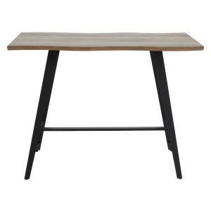 Bar table Fortitude Mdf walnut - black metal legs 140x70x103.5cm