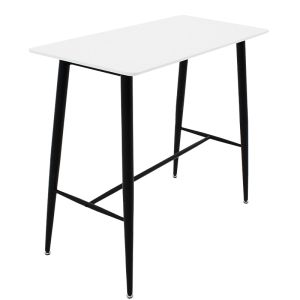 Бар маса Harriet с плот Mdf в черно-бял цвят 120x60x105cm
