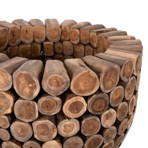 Бар маса Leeroy Naturally Hm9806 от масивно тиково дърво D120x104hcm