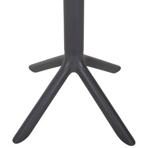Бар маса кръгла Terrin полипропилен сив D60x106hcm Hm6126
