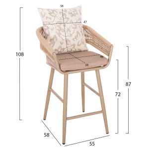 Bar stool 56x60x108hcm HM6142