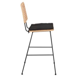 Bar stool Allegra Hm5455,11 metal cushion black-knitted beige 56x59x116,5hcm