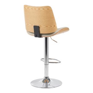 Bar stool Amani beige with polychrome steel base 50.5x54x87.5-107.5cm