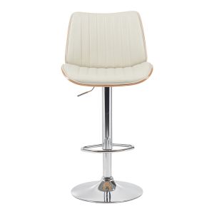 Bar stool Amani beige with polychrome steel base 50.5x54x87.5-107.5cm